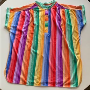 Rainbow 🌈 striped shirt 👚 vintage multicolor